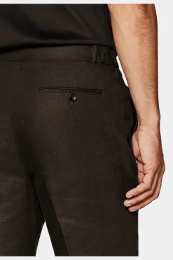 SUITSUPPLY Ames Hose Dunkelbraun Kordelzug-Männlich Jeans & Casual Hosen