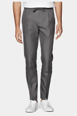 SUITSUPPLY Ames Hose Mittelgrau Mit Kordelzug-Männlich Jeans & Casual Hosen