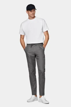 SUITSUPPLY Ames Hose Mittelgrau Mit Kordelzug-Männlich Jeans & Casual Hosen