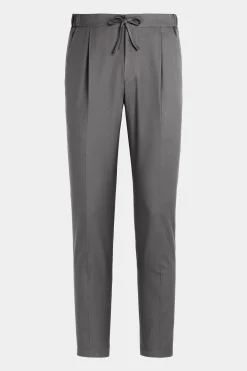 SUITSUPPLY Ames Hose Mittelgrau Mit Kordelzug-Männlich Jeans & Casual Hosen