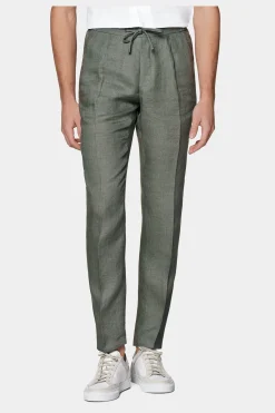 SUITSUPPLY Ames Hose Mittelgrün Mit Kordelzug-Männlich Jeans & Casual Hosen