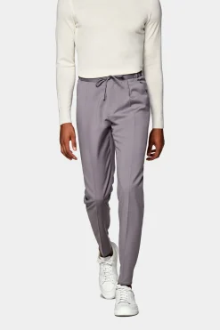 SUITSUPPLY Ames Hose Purpur Kordelzug-Männlich Jeans & Casual Hosen
