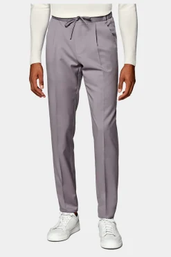 SUITSUPPLY Ames Hose Purpur Kordelzug-Männlich Jeans & Casual Hosen