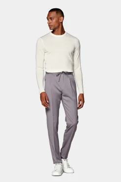SUITSUPPLY Ames Hose Purpur Kordelzug-Männlich Jeans & Casual Hosen