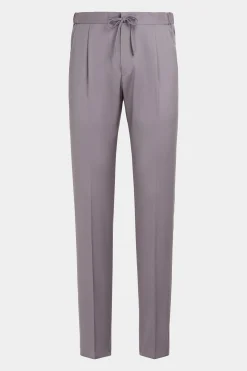 SUITSUPPLY Ames Hose Purpur Kordelzug-Männlich Jeans & Casual Hosen