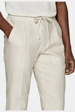 SUITSUPPLY Ames Hose Sand Kordelzug-Männlich Jeans & Casual Hosen