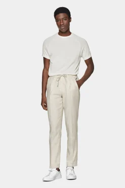 SUITSUPPLY Ames Hose Sand Kordelzug-Männlich Jeans & Casual Hosen