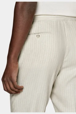 SUITSUPPLY Ames Hose Sand Kordelzug-Männlich Jeans & Casual Hosen