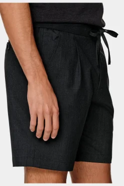 SUITSUPPLY Ames Shorts Dunkelgrau Kordelzug-Männlich Shorts