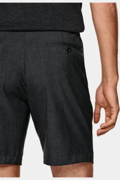 SUITSUPPLY Ames Shorts Dunkelgrau Kordelzug-Männlich Shorts