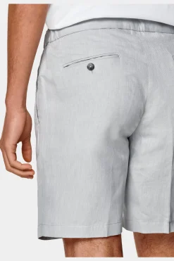 SUITSUPPLY Ames Shorts Hellgrau Kordelzug-Männlich Shorts