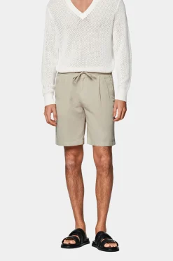 SUITSUPPLY Aveiro Shorts Sand Bundfalte-Männlich Shorts
