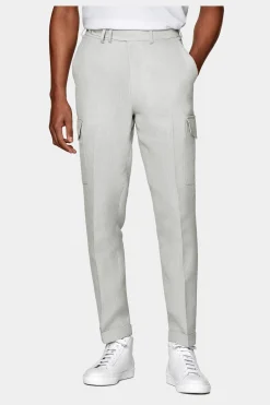 SUITSUPPLY Blake Cargo-Hose Hellgrau-Männlich Elegante Hosen