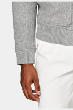 SUITSUPPLY Bomberjacke Hellgrau-Männlich Casual Jacken