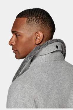SUITSUPPLY Bomberjacke Hellgrau-Männlich Casual Jacken