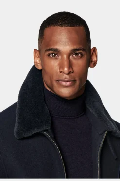 SUITSUPPLY Bomberjacke Navy-Männlich Casual Jacken