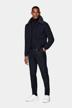 SUITSUPPLY Bomberjacke Navy-Männlich Casual Jacken