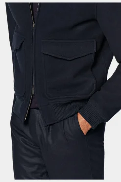 SUITSUPPLY Bomberjacke Navy-Männlich Casual Jacken