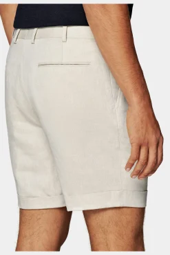 SUITSUPPLY Bosa Shorts Sand Bundfalte-Männlich Shorts