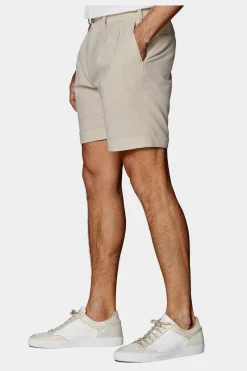 SUITSUPPLY Bosa Shorts Sand Bundfalte-Männlich Shorts