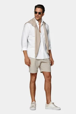 SUITSUPPLY Bosa Shorts Sand Bundfalte-Männlich Shorts