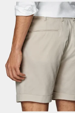 SUITSUPPLY Bosa Shorts Sand Bundfalte-Männlich Shorts