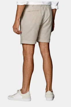 SUITSUPPLY Bosa Shorts Sand Bundfalte-Männlich Shorts