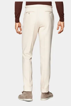 SUITSUPPLY Braddon Hose, Hellbraun Mit Bundfalte-Männlich Elegante Hosen