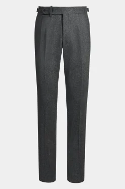 SUITSUPPLY Braddon Hose Mittelgrau Mit Bundfalte-Männlich Elegante Hosen