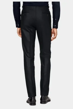 SUITSUPPLY Braddon Hose Navy Mit Bundfalte-Männlich Elegante Hosen