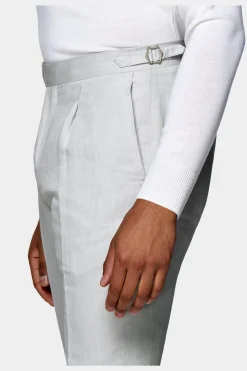 SUITSUPPLY Brentwood Hose Hellgrau Mit Bundfalte-Männlich Elegante Hosen