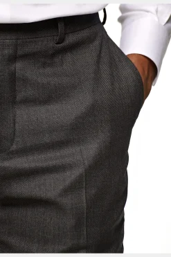 SUITSUPPLY Brescia Anzughose Dunkelgrau Birdseye-Muster-Männlich Anzughosen