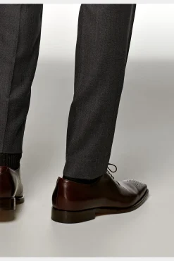 SUITSUPPLY Brescia Anzughose Dunkelgrau Birdseye-Muster-Männlich Anzughosen