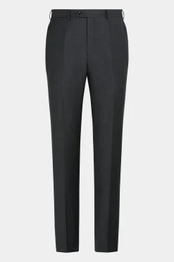 SUITSUPPLY Brescia Anzughose Dunkelgrau Birdseye-Muster-Männlich Anzughosen