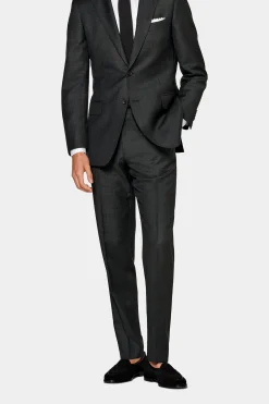SUITSUPPLY Brescia Anzughose Dunkelgrau-Männlich Anzughosen