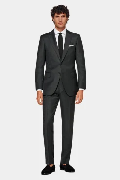 SUITSUPPLY Brescia Anzughose Dunkelgrau-Männlich Anzughosen