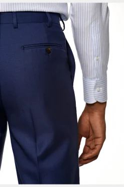 SUITSUPPLY Brescia Anzughose Mittelblau-Männlich Anzughosen