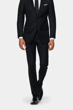 SUITSUPPLY Brescia Anzughose Schwarz-Männlich Anzughosen