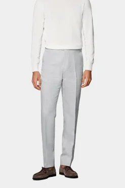 SUITSUPPLY Brescia Hose Hellgrau-Männlich Elegante Hosen