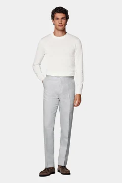 SUITSUPPLY Brescia Hose Hellgrau-Männlich Elegante Hosen
