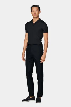 SUITSUPPLY Brescia Hose Navy-Männlich Elegante Hosen
