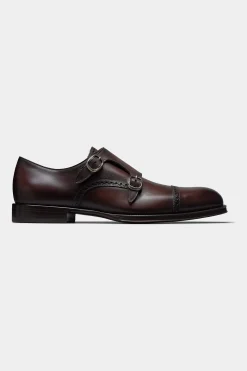 SUITSUPPLY Brogue Double Monk Strap Braun-Männlich Schnürschuhe & Monks