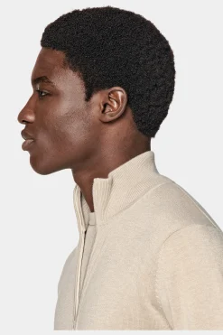 SUITSUPPLY Cardigan Sandfarben Mit Reißverschluss-Männlich Bestseller-Strickwaren