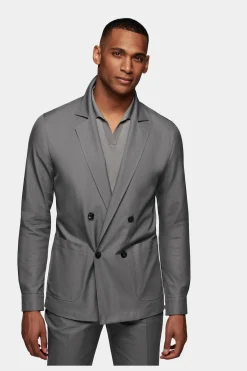 SUITSUPPLY Casual Anzug Mittelgrau-Männlich Casual Anzüge
