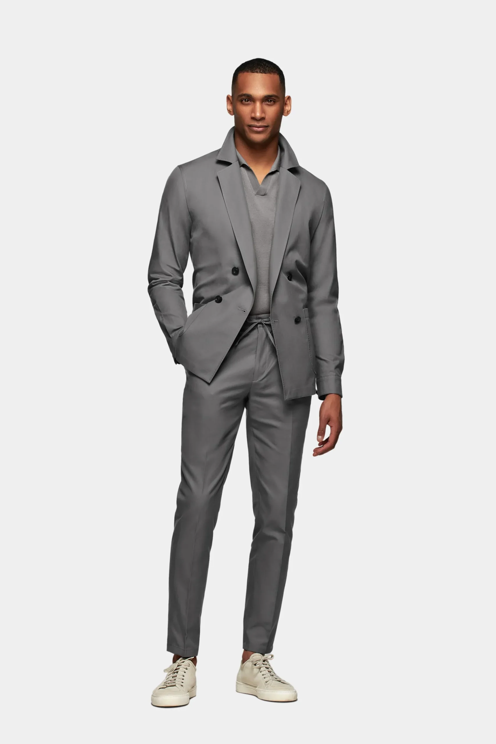 SUITSUPPLY Casual Anzug Mittelgrau-Männlich Casual Anzüge