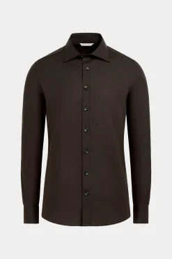 SUITSUPPLY Casual Set Dunkelbraun-Männlich Leinenanzüge