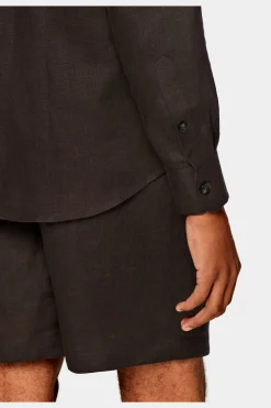SUITSUPPLY Casual Set Dunkelbraun-Männlich Leinenanzüge