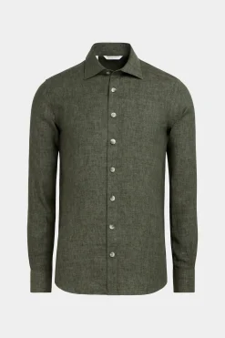 SUITSUPPLY Casual Set Grün-Männlich Leinenanzüge