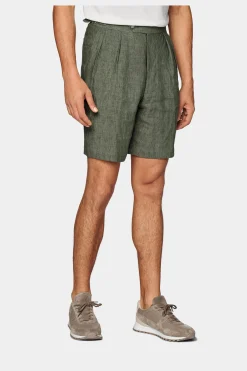SUITSUPPLY Casual Set Grün-Männlich Leinenanzüge