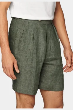 SUITSUPPLY Casual Set Grün-Männlich Leinenanzüge
